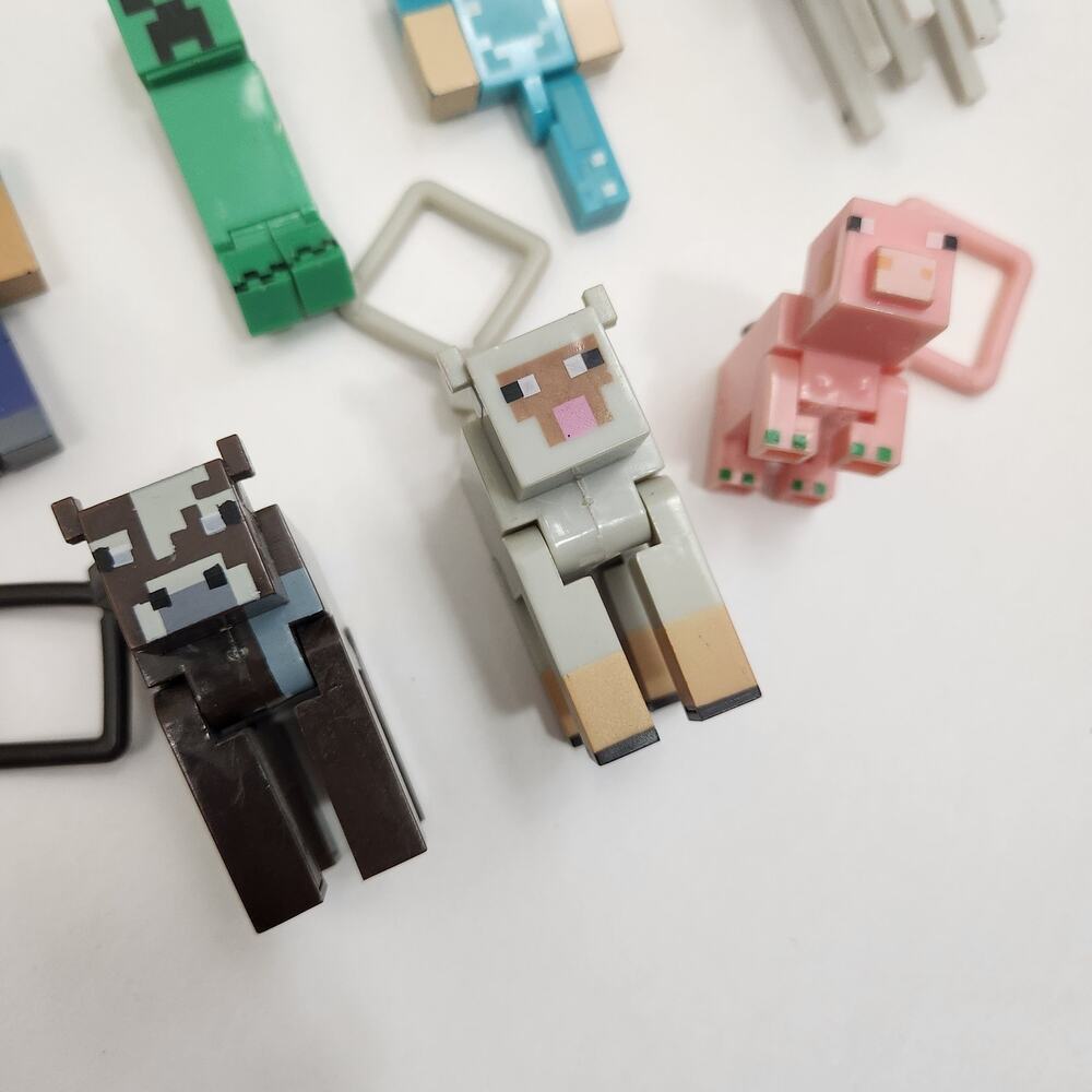 Minecraft Original Bag Charm Backpack Hanger Ghast Zombie Pigman Cow Sheep Pig - Picture 7 of 10